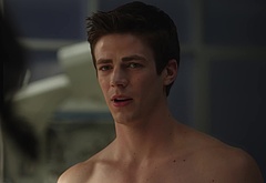 Grant Gustin shirtless and sexy in The Flash