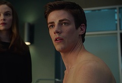 Grant Gustin shirtless and sexy in The Flash