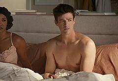 Grant Gustin shirtless and sexy in The Flash