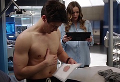 Grant Gustin shirtless and sexy in The Flash