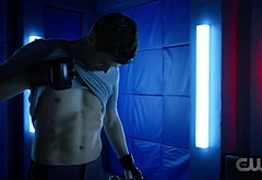 Grant Gustin shirtless and sexy in The Flash