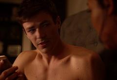 Grant Gustin shirtless and sexy in The Flash