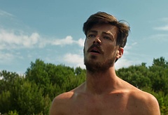 Grant Gustin shirtless and sexy in The Flash