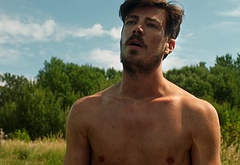 Grant Gustin shirtless and sexy in The Flash
