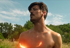 Grant Gustin shirtless and sexy in The Flash