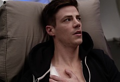 Grant Gustin shirtless and sexy in The Flash
