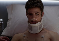 Grant Gustin shirtless and sexy in The Flash