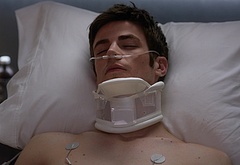 Grant Gustin shirtless and sexy in The Flash