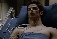 Grant Gustin shirtless and sexy in The Flash