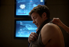 Grant Gustin shirtless and sexy in The Flash