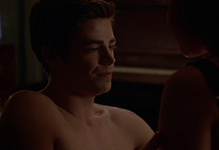 Grant Gustin shirtless and sexy in The Flash