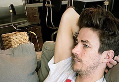 Grant Gustin nude and cock bulge pics