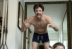Grant Gustin nude and cock bulge pics