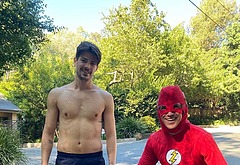 Grant Gustin nude and cock bulge pics