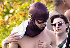 Grant Gustin nude and cock bulge pics