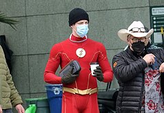 Grant Gustin nude and cock bulge pics