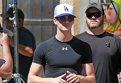 Grant Gustin nude and cock bulge pics