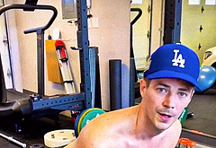 Grant Gustin nude and cock bulge pics