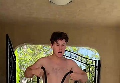 Nolan Gould shirtless workout on Instagram