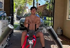 Nolan Gould shirtless workout on Instagram