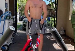 Nolan Gould shirtless workout on Instagram