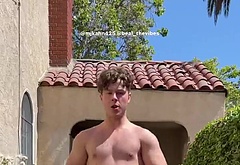 Nolan Gould shirtless workout on Instagram