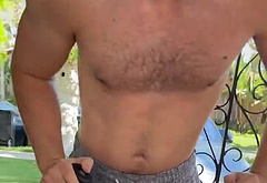 Nolan Gould shirtless workout on Instagram