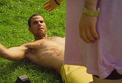 Mason Gooding shirtless and bulge in Pools