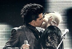 Adam Lambert hot gay kiss moments