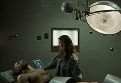Aaron Pierre shirtless and cock bulge scenes in Lanterns