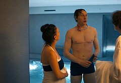 George Mackay shirtless in The End