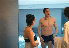 George Mackay shirtless in The End