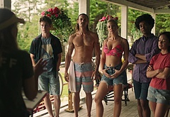 Tom Stevens nude and cock bulge scenes in Moonshine