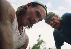 Tom Stevens nude and cock bulge scenes in Moonshine