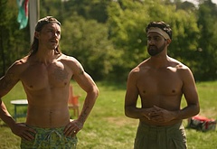 Tom Stevens nude and cock bulge scenes in Moonshine
