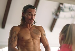 Tom Stevens nude and cock bulge scenes in Moonshine