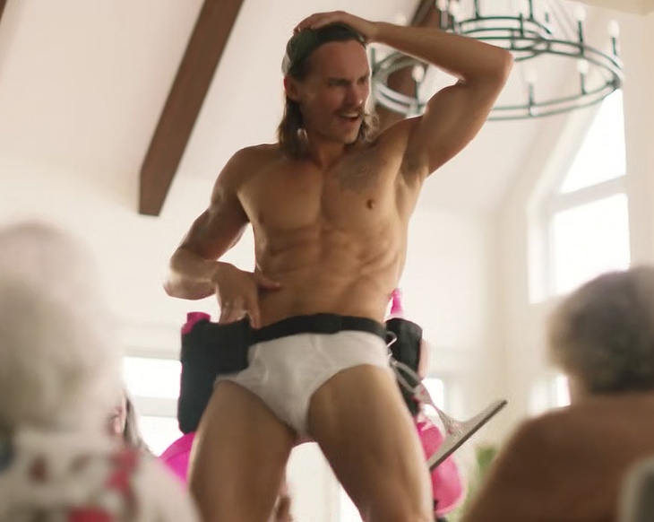 Tom Stevens nude and cock bulge scenes in Moonshine