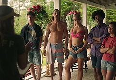 Tom Stevens nude and cock bulge scenes in Moonshine