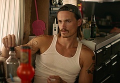 Tom Stevens nude and cock bulge scenes in Moonshine