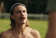Tom Stevens nude and cock bulge scenes in Moonshine
