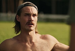 Tom Stevens nude and cock bulge scenes in Moonshine