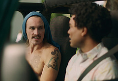 Tom Stevens nude and cock bulge scenes in Moonshine