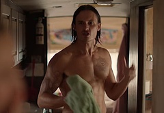Tom Stevens nude and cock bulge scenes in Moonshine