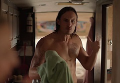 Tom Stevens nude and cock bulge scenes in Moonshine