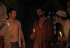 Jake Stormoen naked in The Outpost
