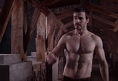 Jake Stormoen naked in The Outpost