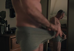 Alan Cumming cock bulge and jerk off scenes in Tip Toe