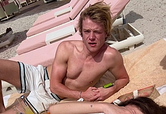 Tom Rhys Harries shirtless and cock bulge pics