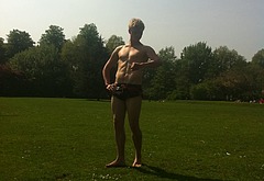 Tom Rhys Harries shirtless and cock bulge pics