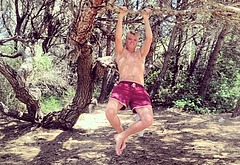 Tom Rhys Harries shirtless and cock bulge pics